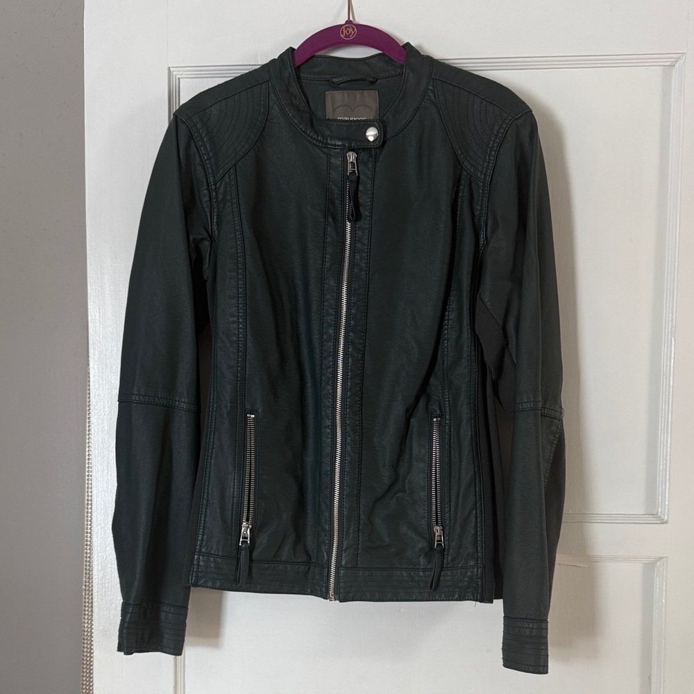 Women's Dark Green Leather Jacket